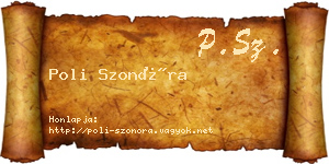 Poli Szonóra névjegykártya